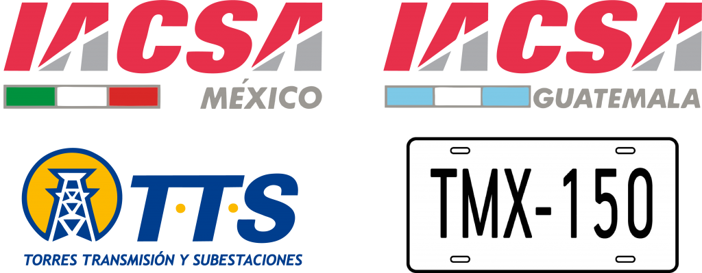 IACSA ACEROS, LOGOTIPOS, GUATEMALA, MÉXICO, TTS Y IACSA ACEROS, LOGOTIPOS, TTS Y TRANSPORTES MÉXICO